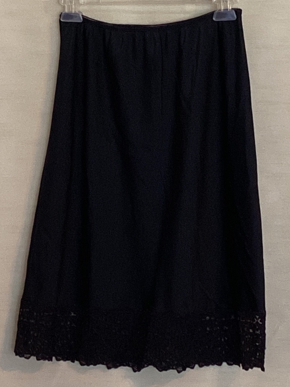 Wacoal Black Lace-Hem Slip Midi